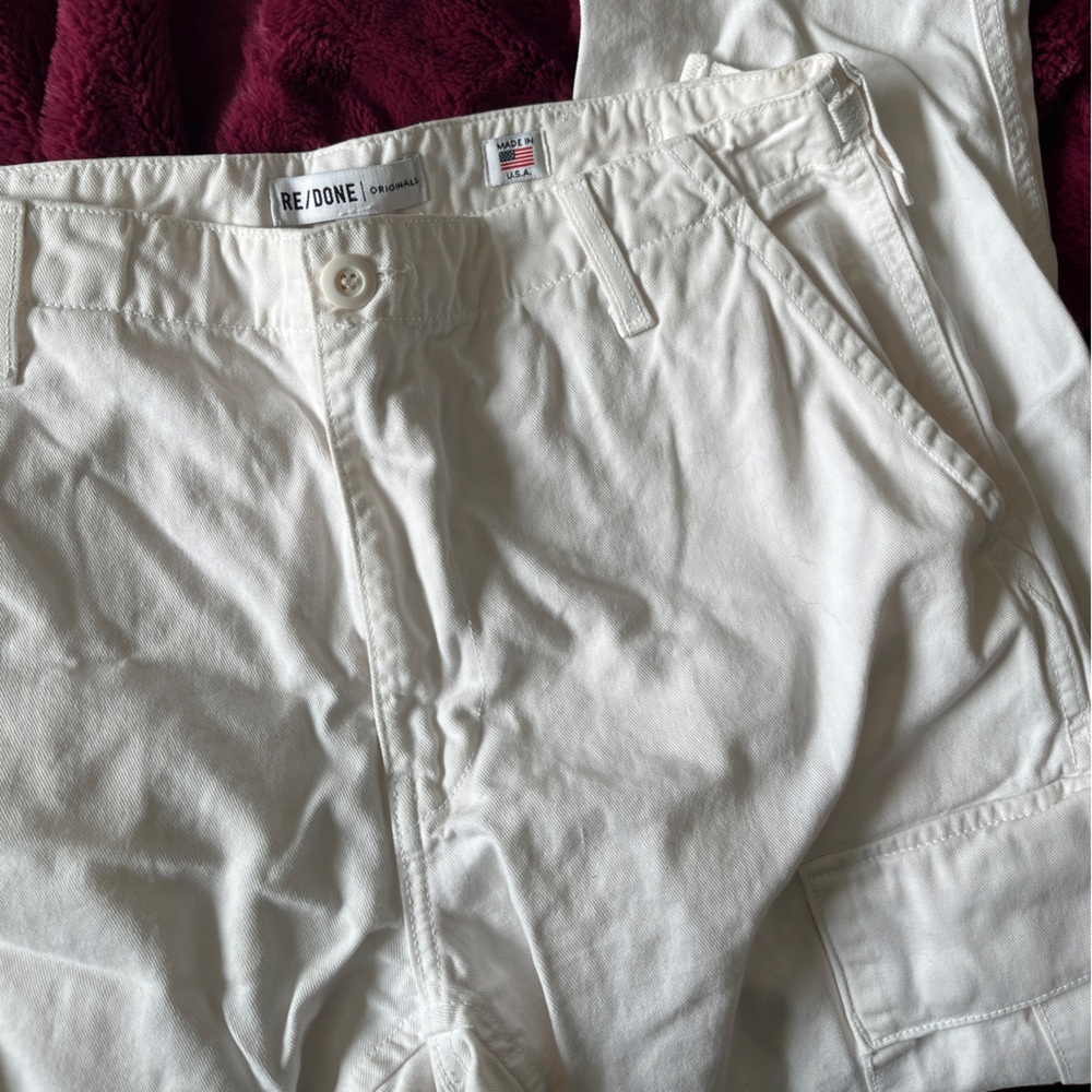 Re/Done Classic White Cargo Denim